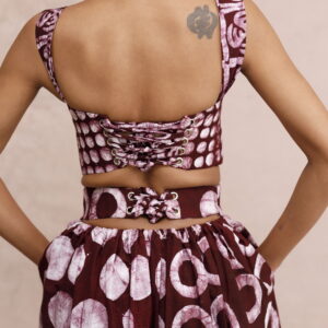 abrafi corseted cropped top