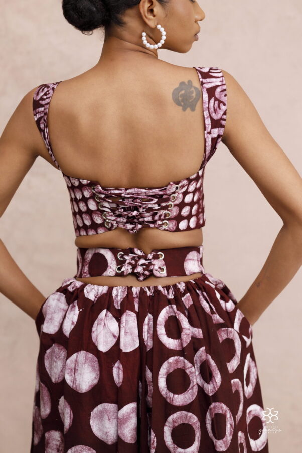 abrafi corseted cropped top